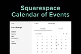 Squarespace Calendar of Events