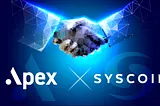 Apex partners with Syscoin