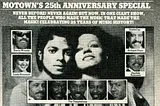 A print ad for Motown 25 featuring Michael Jackson and Diana Ross