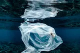 Plastics in the ocean.