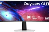 SAMSUNG 49" Odyssey G93SC Series OLED Curved Gaming Monitor, 240Hz, 0.03ms,