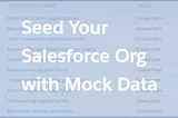 Seed Your Salesforce Org with Mock Data