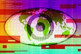 EFF’s graphic for the UN Cybercrime Convention; it features a stylized mercator map of Earth with an iris in its center; it sits on a background of computer code and overlapping rectangles. Image: EFF https://www.eff.org/files/banner_library/cybercrime-2024-2b.jpg CC BY 3.0 https://creativecommons.org/licenses/by/3.0/us/