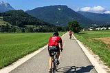 The author photographed this cyclist riding on the bike trail to Annecy, near the French Alps, in August 2015. A week later, the author participated in the Paris-Brest-Paris (PBP) ultra-distance bicycle ride (1,200 km distance and 90-hour time limit). Part of the PBP route that year followed the route of the 2015 Tour de France, held in July.