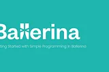 Getting Started with Simple Programming in Ballerina