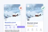 UI design before and after example