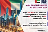 Still the King of Safety: Abu Dhabi Maintains its Global Reign for Eight Years Straight