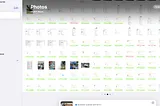 A screenshot of the iOS 18 Photos app on an iPad, displaying the “Photos” section with 35,837 items. The left sidebar includes various categories such as Photos, Days, People, Memories, Trips, Featured Photos, Wallpaper Suggestions, and Pinned Collections including Favorites, Recently Saved, Map, Videos, Screenshots, Selfies, and Panoramas. The main section shows a grid of numerous photo thumbnails, primarily screenshots, with some photos of people and events.