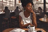 A black beauty in a cafe — https://pin.it/2vWqc1Ujw