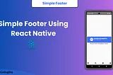 Simple Footer Using React Native | SuperCodingBits