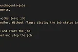 Script synopsis when only handle-launchagents-jobs is run without argument