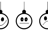 Image shows three pendulum smileys with a happy smile on the left, a flat smile in the middle and an upside down mouth on the right.