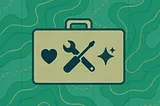 Illustration of a design toolkit for UX AI