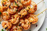 Easy Lemon-Garlic Grilled Shrimp Skewers