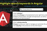 Highlight Search Keywords in Results with Angular: A Comprehensive Guide