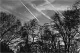 Contrails over Clifton…