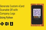 How to generate a vCard QR with Company logo using Python