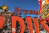 Disused signs from the Riviera, Startdust, and Hard Rock Hotels, bake in the sun at the Las Vegas Neon Museum