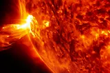 Figure 1: A coronal mass ejection (CME) on June 20, 2013. CMEs can send billions of tons of particles hurtling through space, reaching Earth in just three days. Credit: NASA