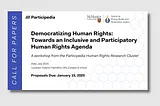 Call For Papers — Democratizing Human Rights Workshop