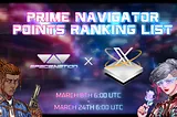 Revealed Prime Navigator points ranking list rules