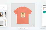 T-shirt Mockup in Kittl, graphic design software, editor interface