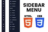 Sidebar Menu in HTML CSS | Side Navigation Menu Bar | Side Navbar