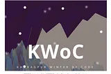 KWoC — Kharagpur Winter of Code