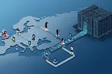 IMAGE: An illustration showing smartphone users using Chinese apps and with their personal data flowing to China