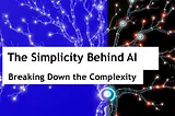 Illustration of artificial intelligence with simple algorithms and binary logic, representing the concept of AI breaking down complexity.