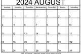 Download Free Printable August 2024 Calendars