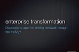 Digtial Change Framework