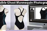 What is ghost mannequin photography and how does it create a 3D effect for clothing images?