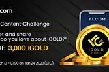 iGOLD Content Creation Challenge Rolling Out 3,000 iGOLD to be won!