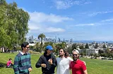 Amazing three guys I met there, Davide, Brando and Andrea, friends I will take in my heart - Dolores Park, San Francisco, Calilfornia