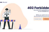 A 403 Forbidden page design| Key points