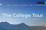 The College Tour home page image