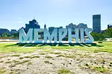 MEMPHIS sign with skyline in the background