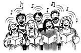 A choir singing the same song…or are they?