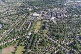 An aerial view of Letchworth Garden City