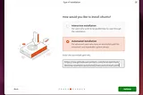 The installation screen of Ubuntu Desktop 24.04 LTS that offers users the ability to specify their autoinstall location.