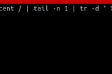 Disk Usage Percentage in a One-Liner Command on Linux