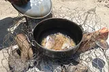 Cooking on the Beach, Negril, Jamaica Photo: J. L. James