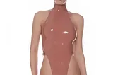 Mesmerizing pink latex magic bodysuit