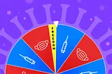 A graphic featuring a wheel with an arrow landing on a space labeled as “Freedom”.