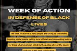 Movement for Black Lives Week of Action against police violence.