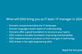 Great DDD traits all IT managers should care about