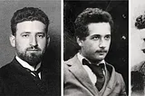 Einstein with Marcel Grossmann (left) and Michele Besso (right)