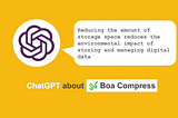 ChatGPT talking about Boa Compress