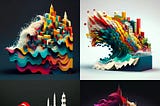 “A Lego design in the style of Refik Anadol, representing a colorful Istanbul like pixels moving in the flow of waves.” — — Created by Midjourney, prompted by Yavuz Kömeçoğlu